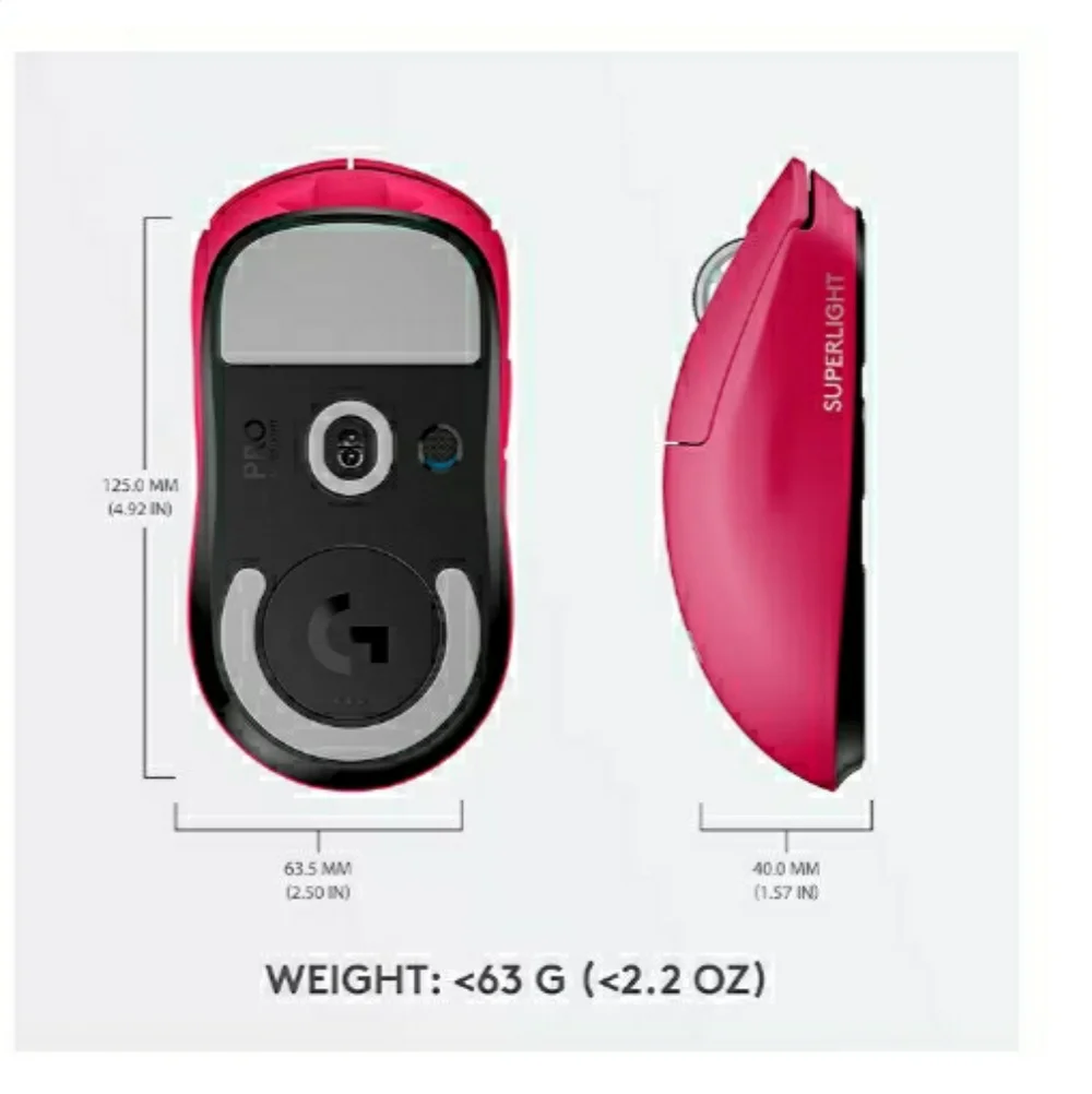 Logitech G Pro X Superlight Pink Magenta Gaming Mouse